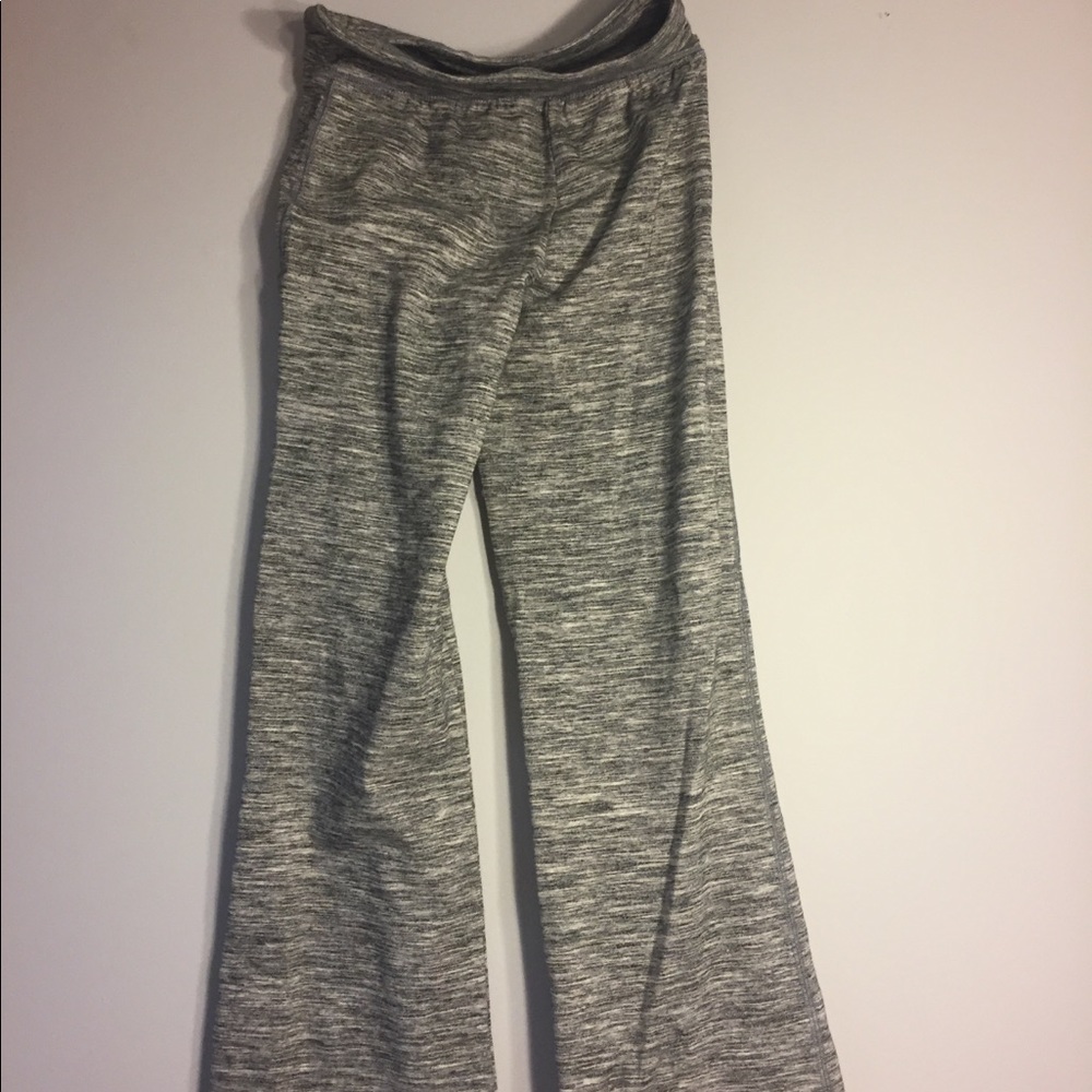 Gray and white leggings